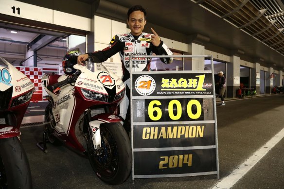 Zaqhwan Zaidi won the 2014 SuperSports 600cc title in Qatar on Sunday
