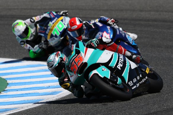 Hafizh battling hard yesterday at Jerez